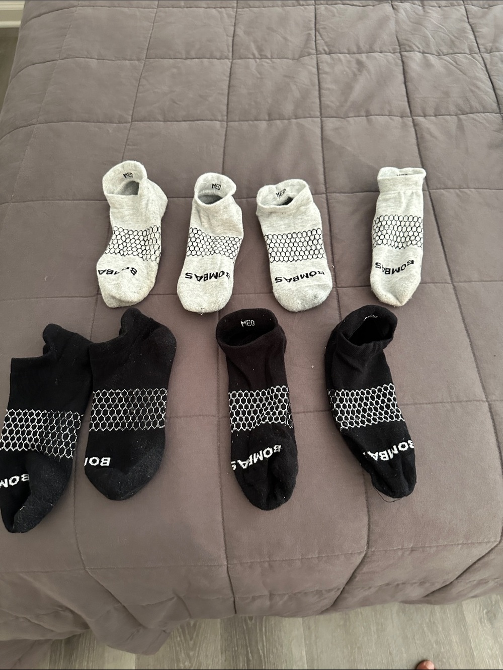 4 pairs of Bombas men’s ankle socks